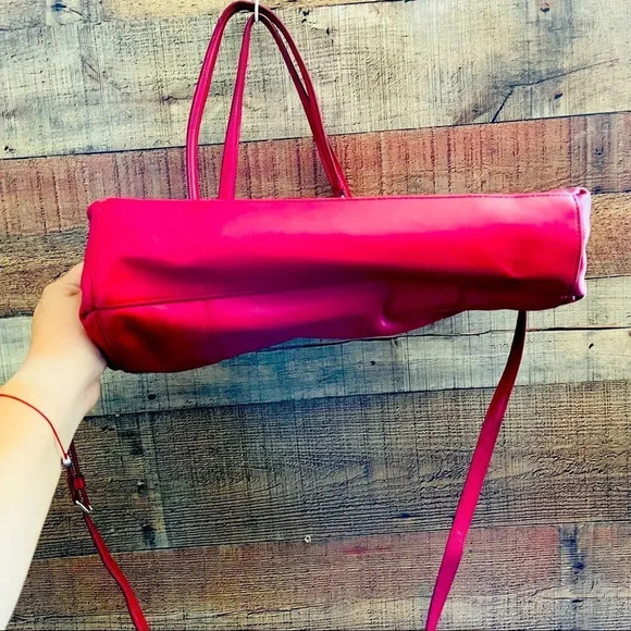 Coach Red Leather Large Christie Carryall Tote - Picture 14 of 14